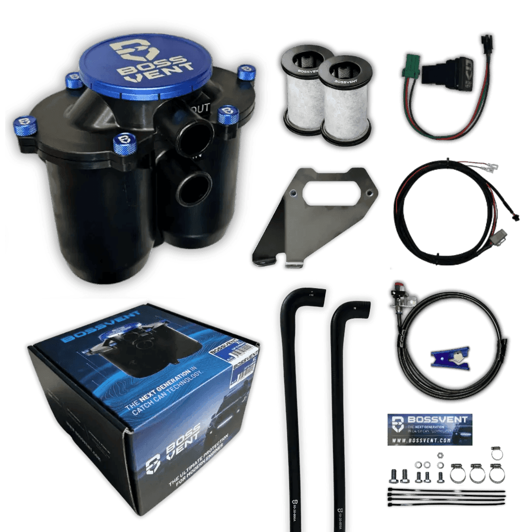 BossVent Mitsubishi Triton MQ, MR (2015-2023 2.4L Turbo Diesel) Oil Catch Can Kit