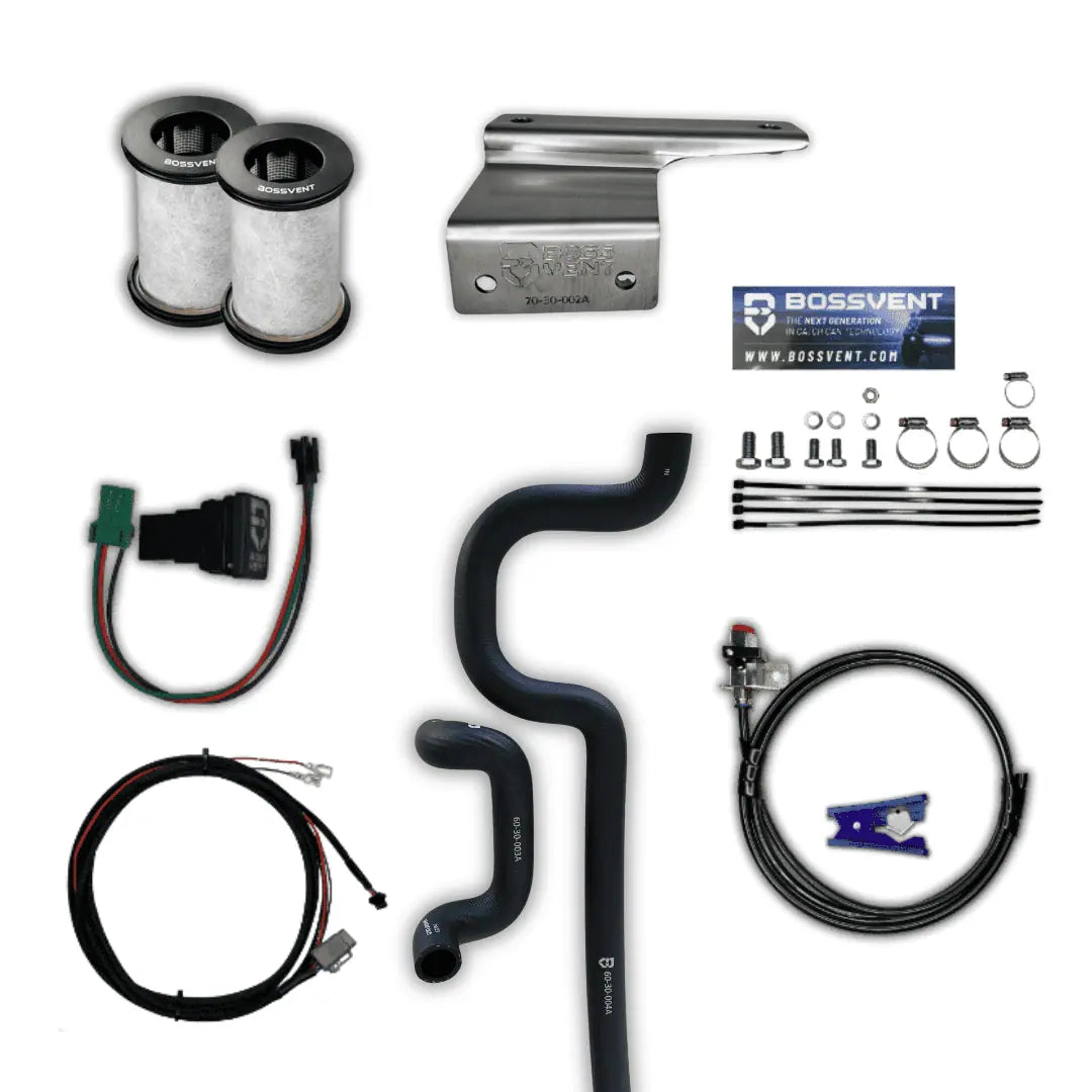 BossVent Ford Ranger PX2 & PX3 (2015 – 2022 3.2L 5Cyl TDCI P5AT) Oil Catch Can Kit
