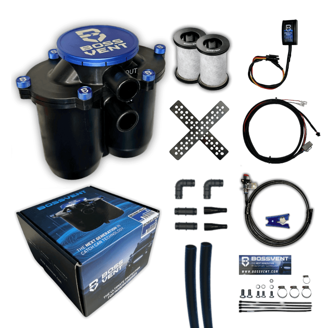 BOSSVENT XL Universal 19mm (3/4″) Oil Catch Can Kit