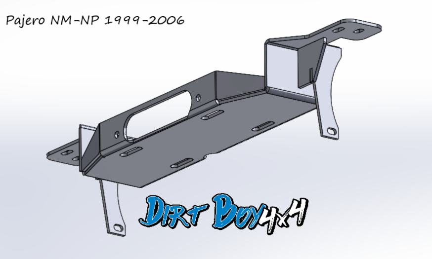 Hidden Winch Cradle - Mitsubishi Pajero NM-NP (99-06) - Revolve4x4