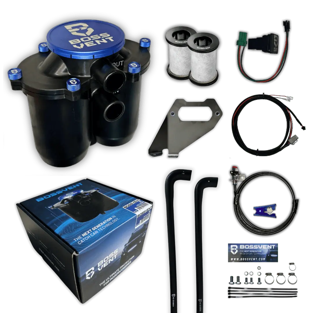 BossVent Mitsubishi Triton MQ, MR (2015-2023 2.4L Turbo Diesel) Oil Catch Can Kit