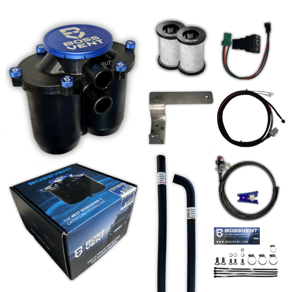 BOSSVENT 200 Series Land Cruiser (2008-2021 4.5L VDJ 200 Turbo Diesel) Oil Catch Can Kit - Revolve4x4